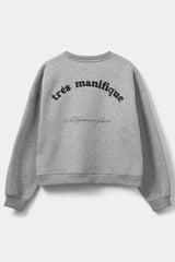 Bow Sweatshirt in Grey