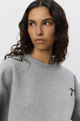 Bow Sweatshirt in Grey