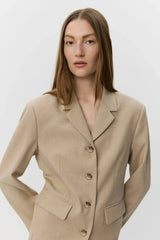 Short Blazer in Light Sand