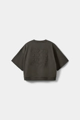 Short Sleeve Sweatshirt in Warm Stone