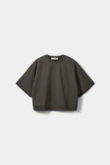 Short Sleeve Sweatshirt in Warm Stone