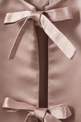 Satin Bow Jacket in Blush