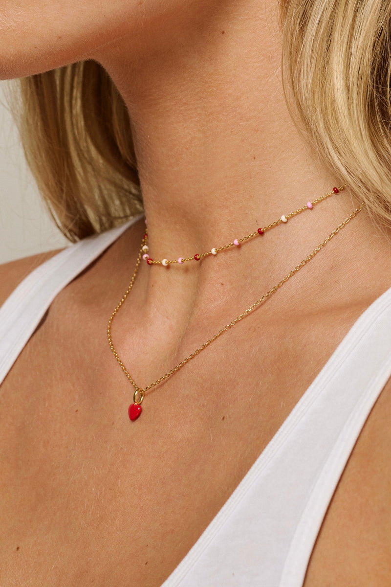 Amore Necklace in Red