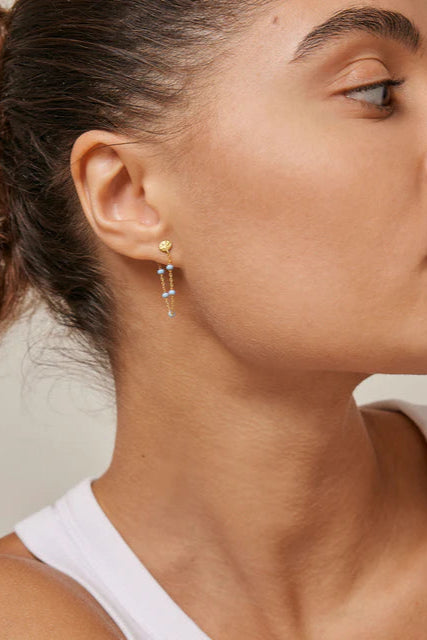 Lola Drop Earrings in Sky Blue