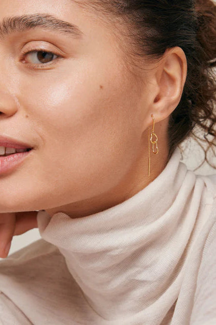 Double Hoop Threader Earring