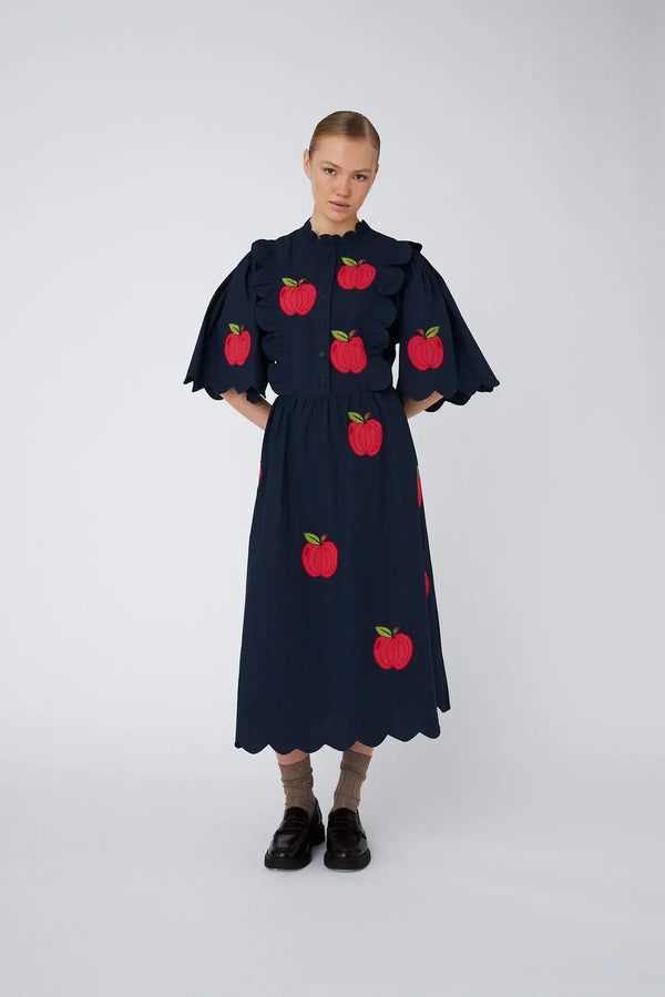 Apple Embroidered Dress