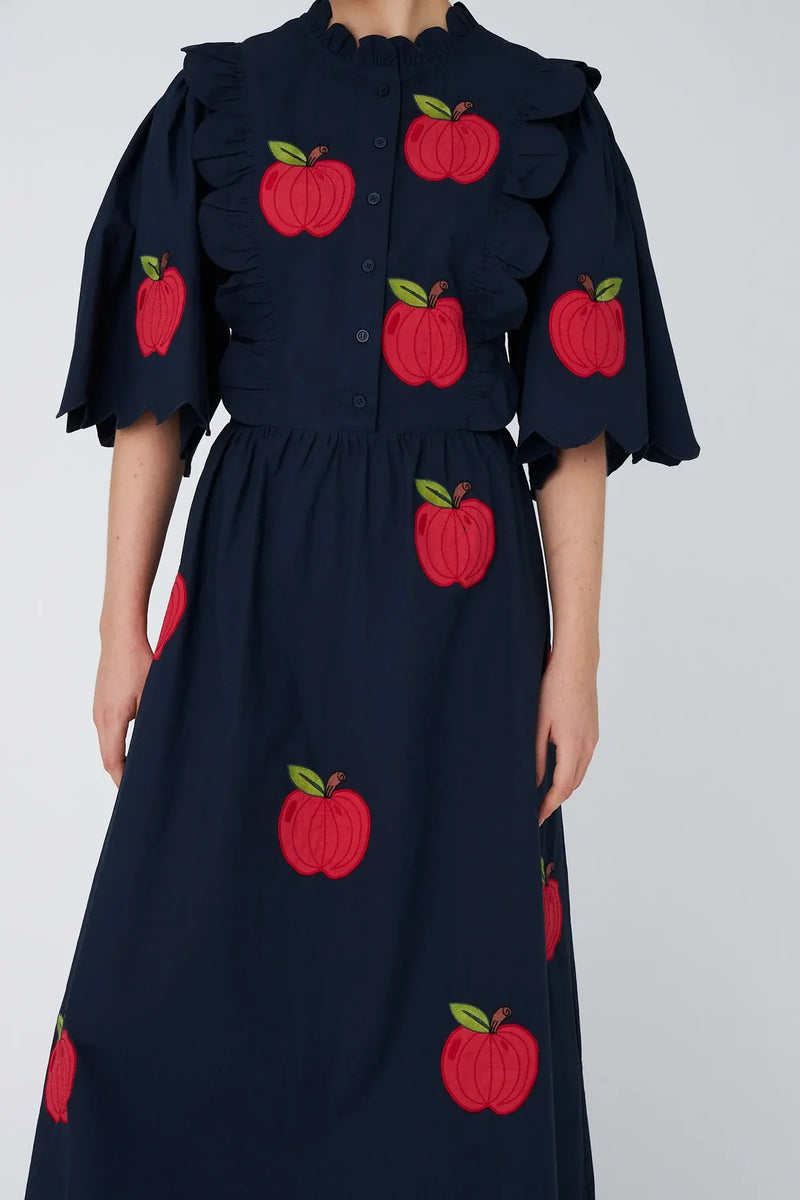 Apple Embroidered Dress