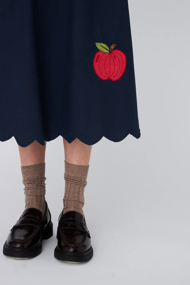 Apple Embroidered Dress