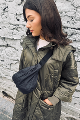 Quilted Hooded Longline Coat (Two Colour-Ways)