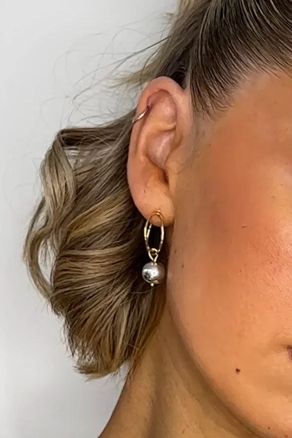Celeste Silver & Gold Hoop Earrings