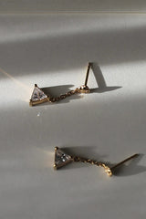 Prism Drop Earrings in Gold