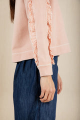 Fleur Sweatshirt in Rose