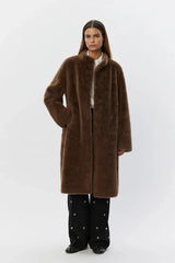 Brown Faux Fur Coat