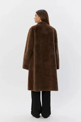 Brown Faux Fur Coat