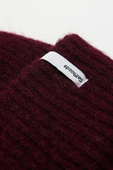 Fluffy Beanie in Burgundy