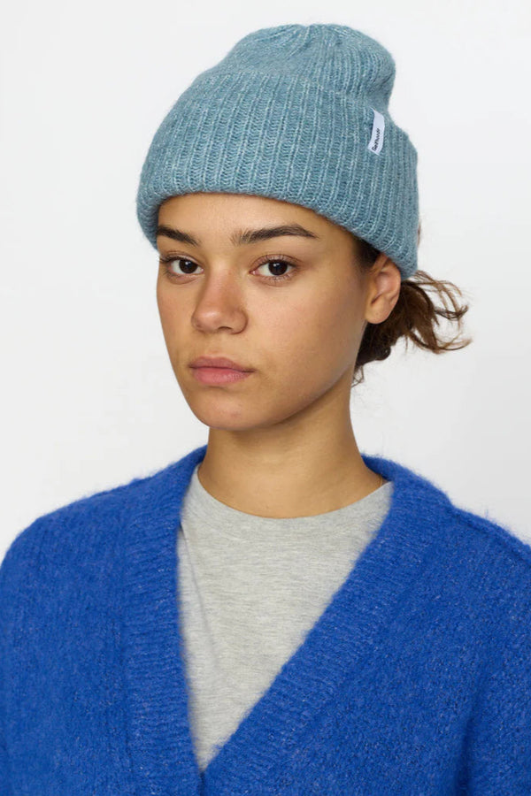 Fluffy Beanie in Denim Blue