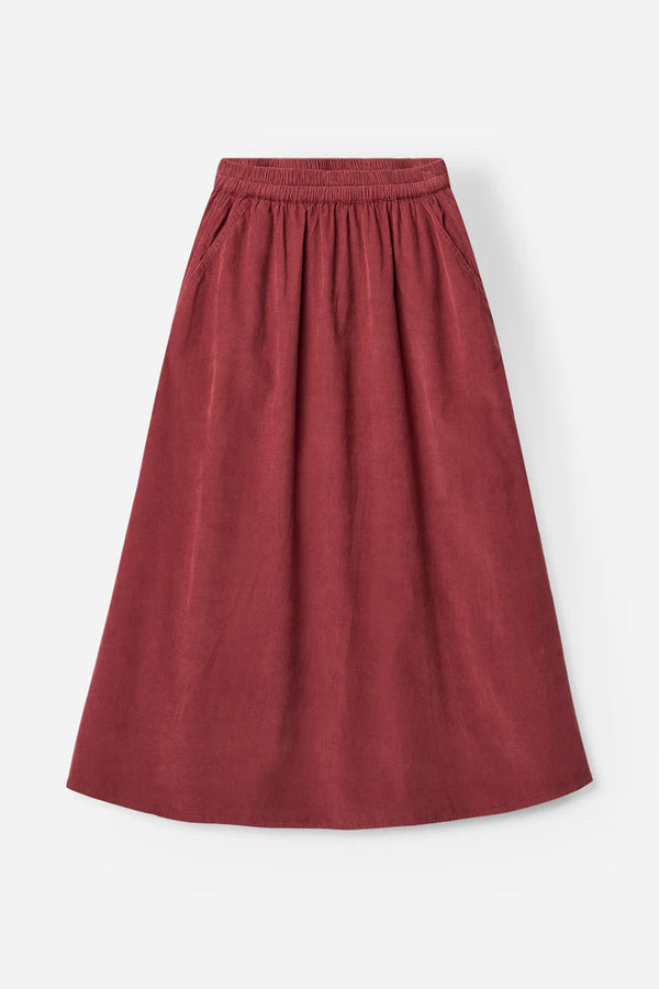 Hailey Corduroy Skirt in Burgundy