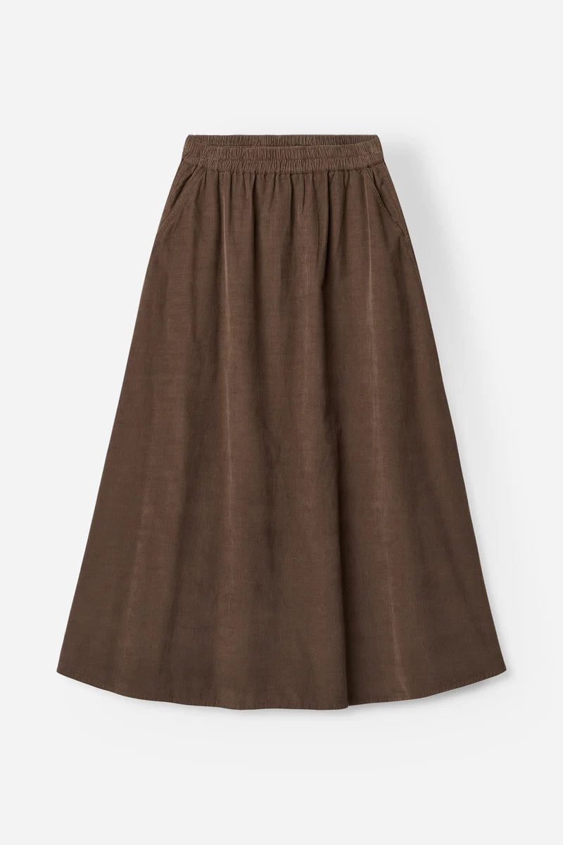 Hailey Corduroy Skirt in Coffee