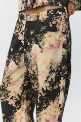 Havana Barrel Jean in Floral Mix