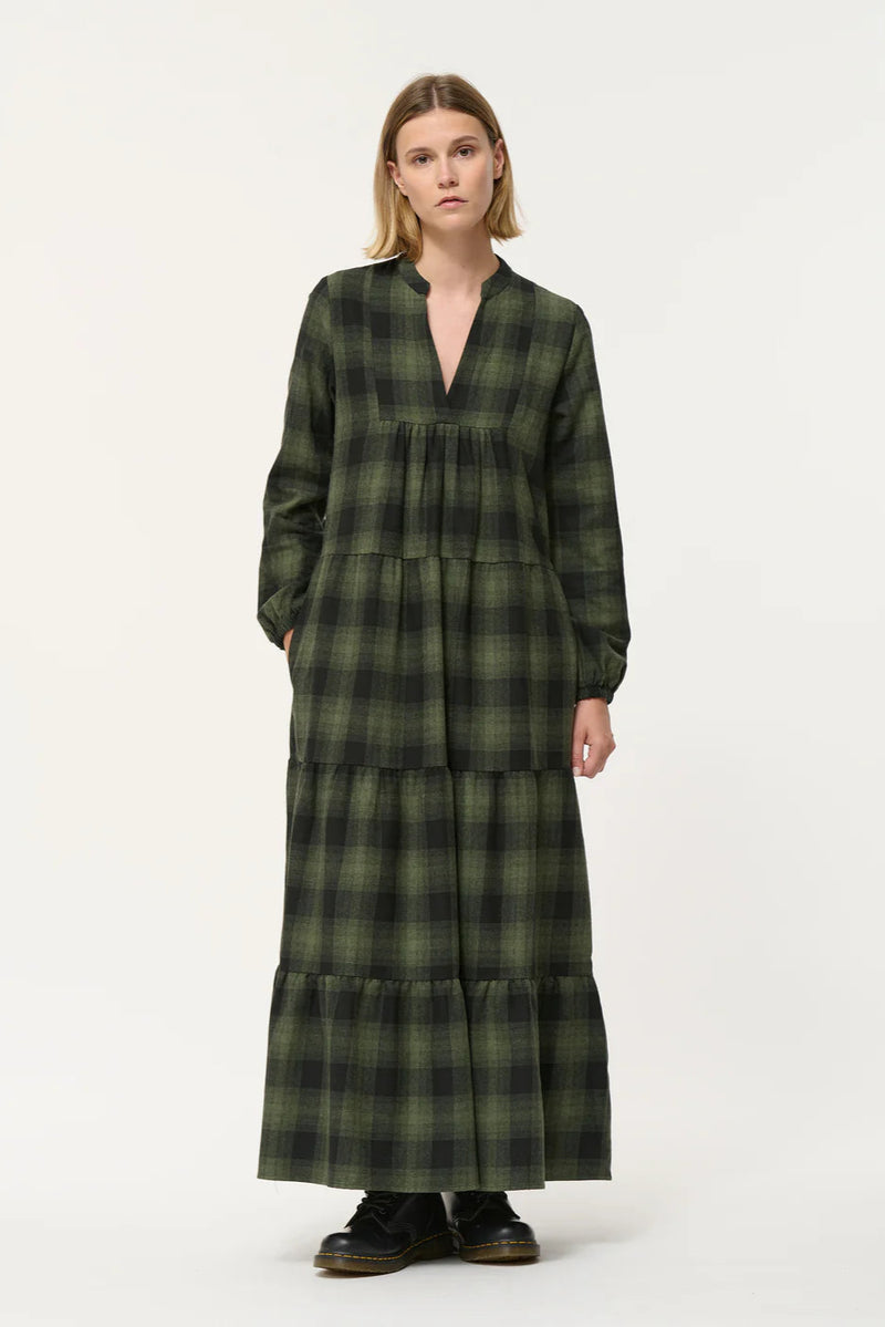 Checker Dress in Green