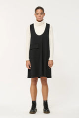 Pinafore Dress in Black