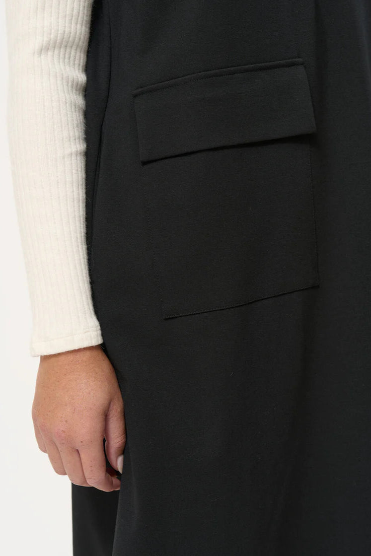 Pinafore Dress in Black