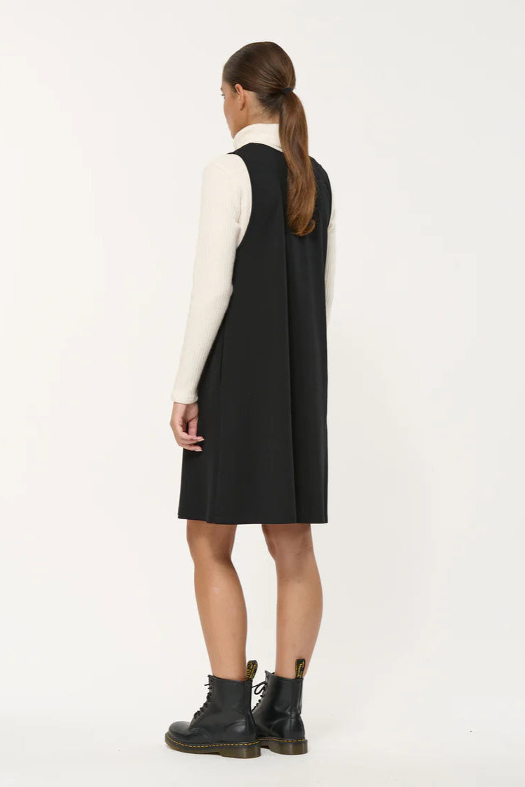 Pinafore Dress in Black