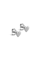 Heart Studs in Silver