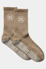 Pilates Grip Socks in Dusty Sand