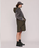 Harlow Quilted Midi Parker in Khaki
