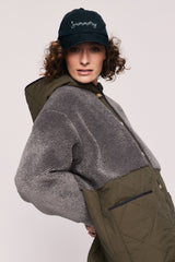 Summery Slogan Cap in Smokey Grey