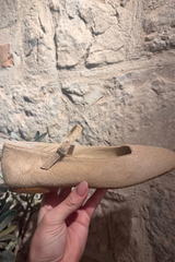 Julieta Mary Janes in Beige Calf Hair