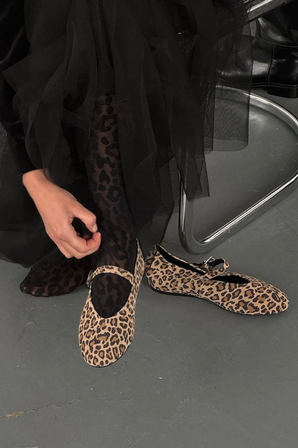 Leopard Ballerina Flats