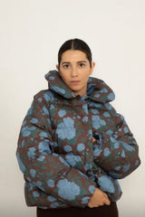 Rose Puff Jacket in Brown