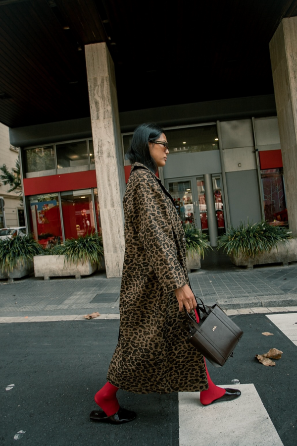 Leopard Print Trench Coat