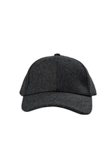 Wool Baseball Cap in Grey