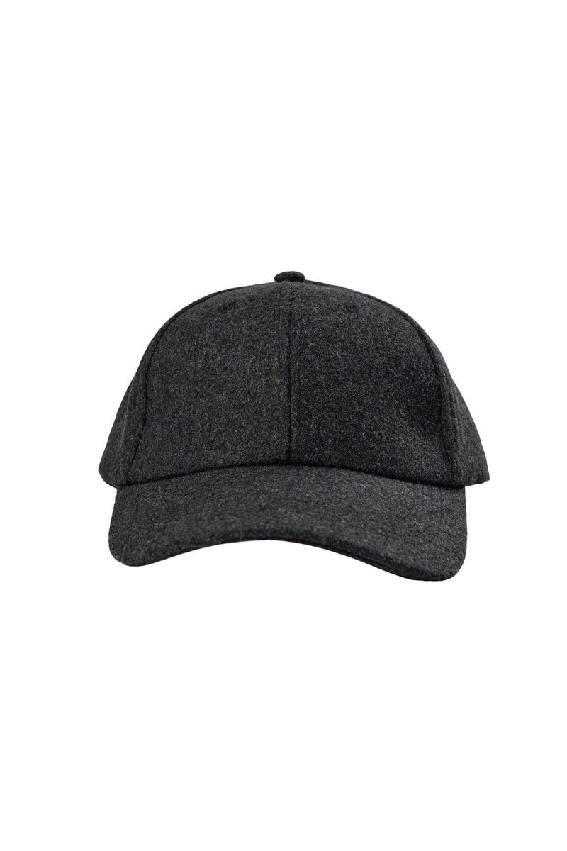 Wool Baseball Cap in Grey