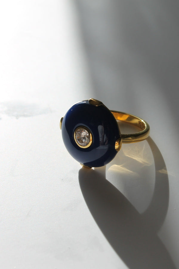 Celt Ring Blue in Gold