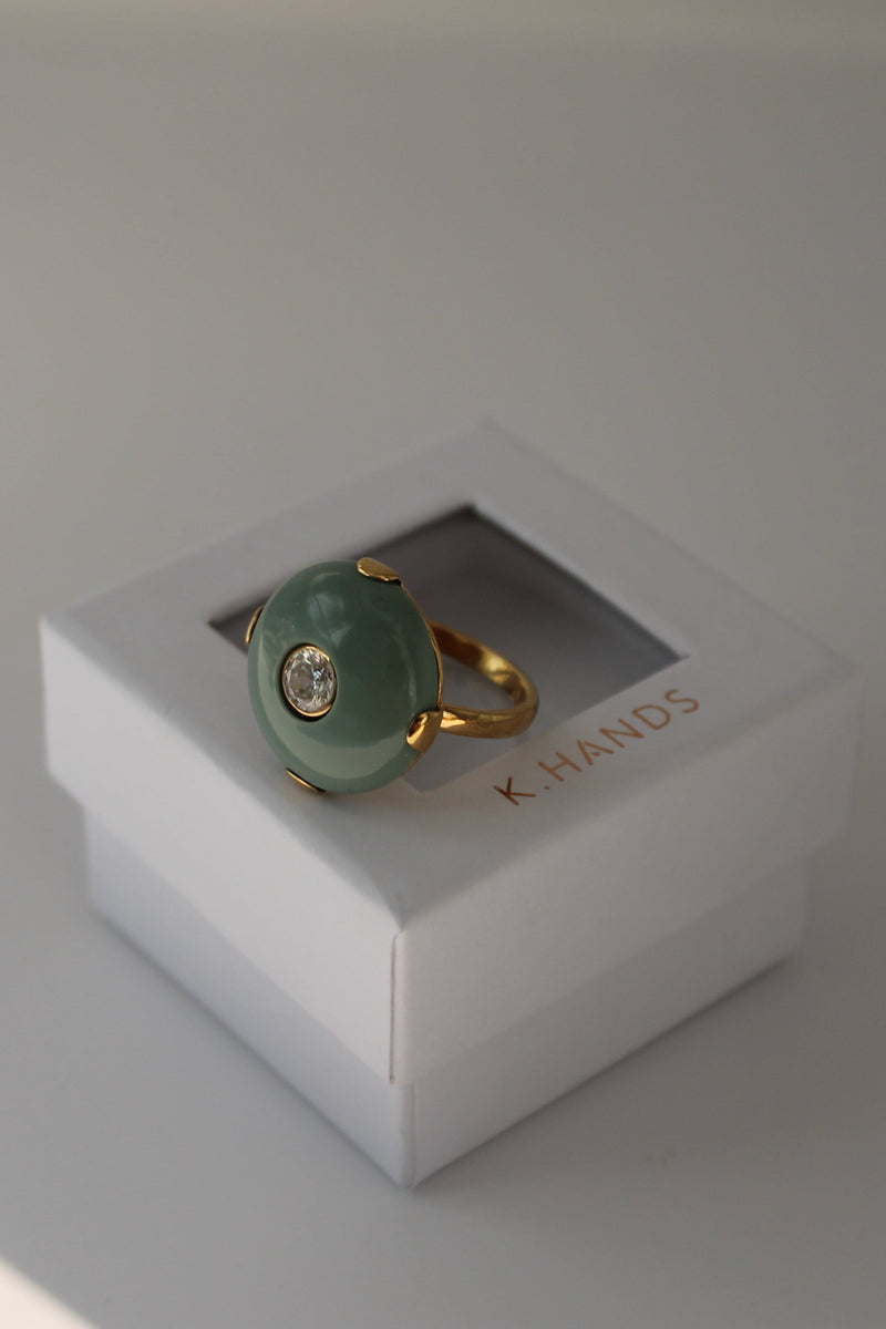 Celt Ring Gold in Sea Foam
