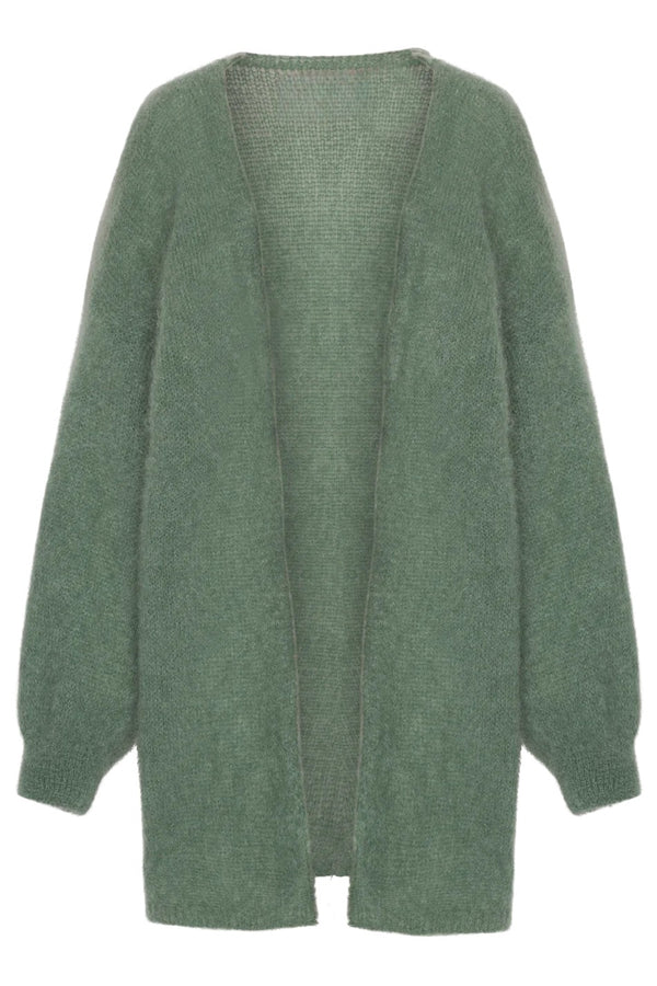 Lee Mid Length Cardigan in Dusty Green