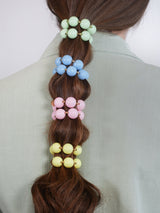 Round and Gold Bead Bracelet in Blue