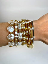 Dorés Scrunchie Bracelet in Pearly Drops