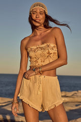 Paradise Crochet Hat in Sand Dune