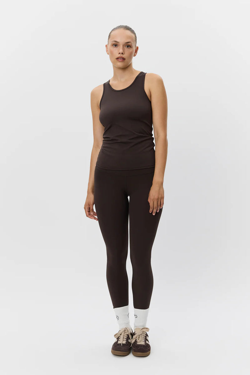 Janet Sports Top in Dark Brown