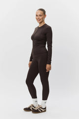 Jaya Zip Up Sports Jacket in Dark Brown