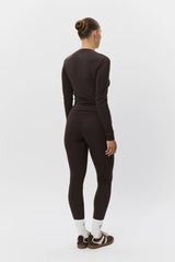 Jaya Zip Up Sports Jacket in Dark Brown