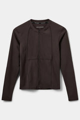Jaya Zip Up Sports Jacket in Dark Brown