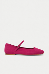 Julieta Mary Janes in Fuchsia Calf Hair