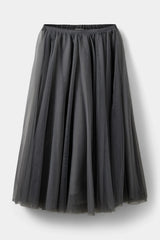 Kayla Tulle Skirt in Stone Grey