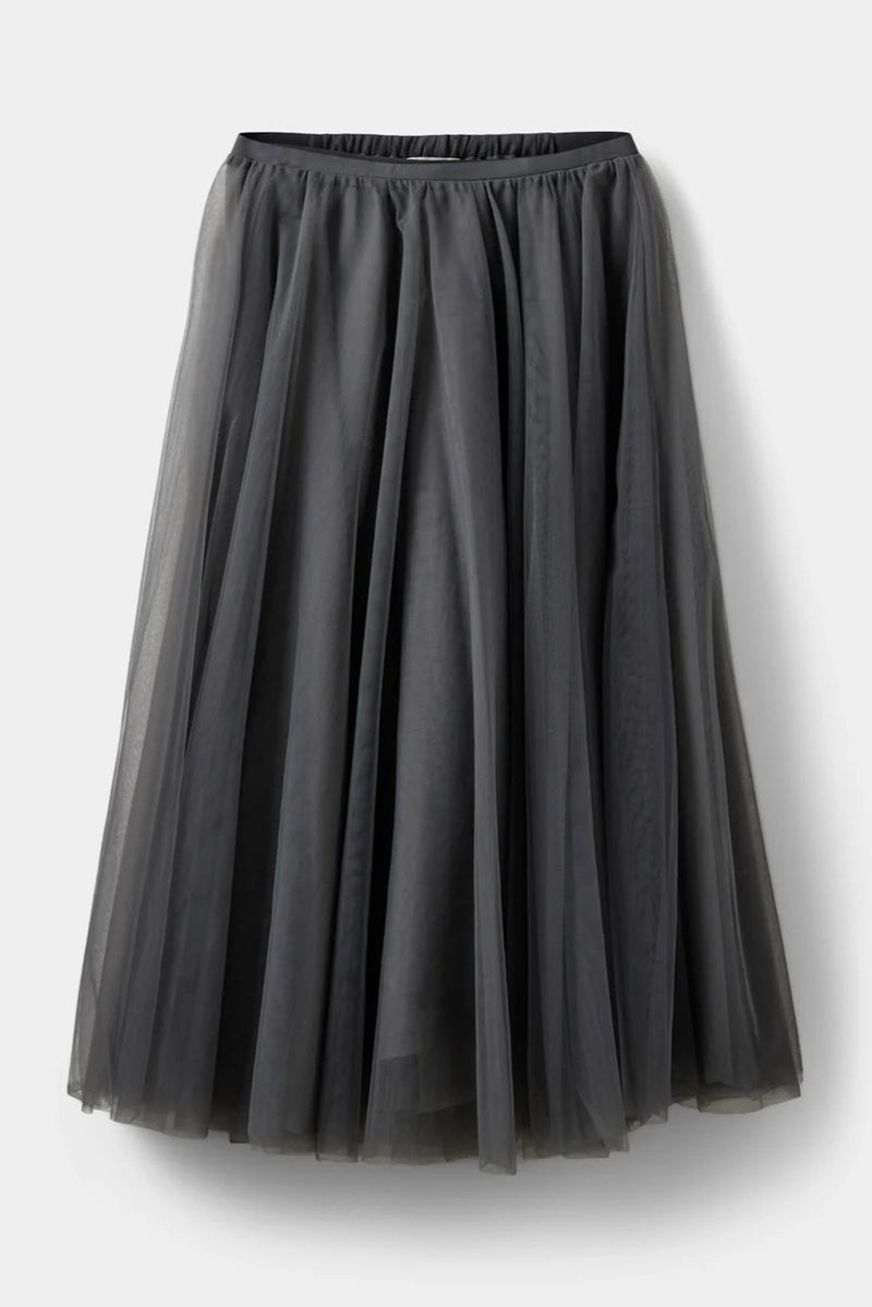 Kayla Tulle Skirt in Stone Grey